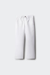 Springfield Kids Dečije lanene pantalone Bela