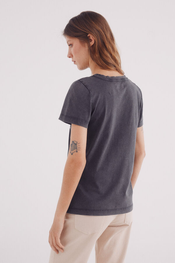 Springfield Tee-shirt "March&eacute; aux fleurs" gris