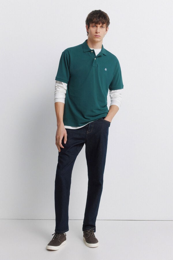 Springfield Basic regular fit polo shirt SPRINGFIELD green
