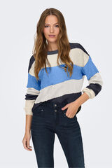 JDY Jersey cuello redondo azul