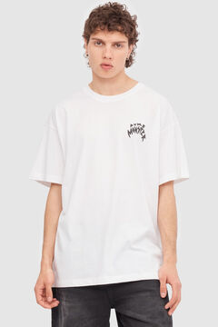 Springfield Camiseta com estampa de monstro branco