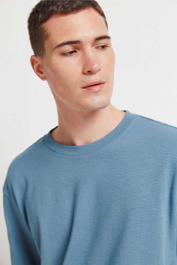 Springfield Textured T-shirt blue