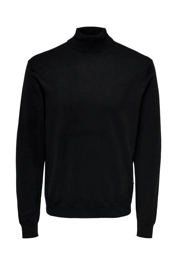 Only & Sons Jersey cuello vuelto negro