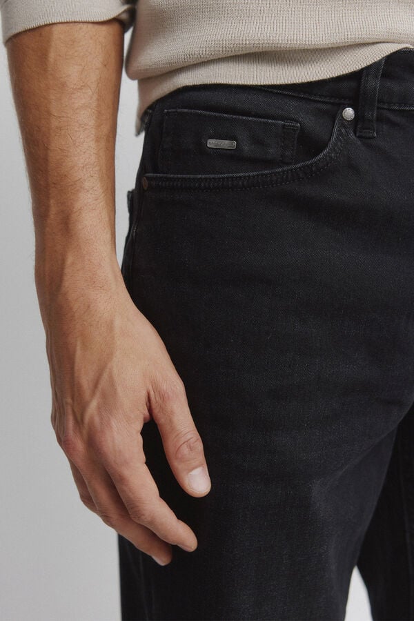 Springfield Jeans preto lavado skinny fit preto