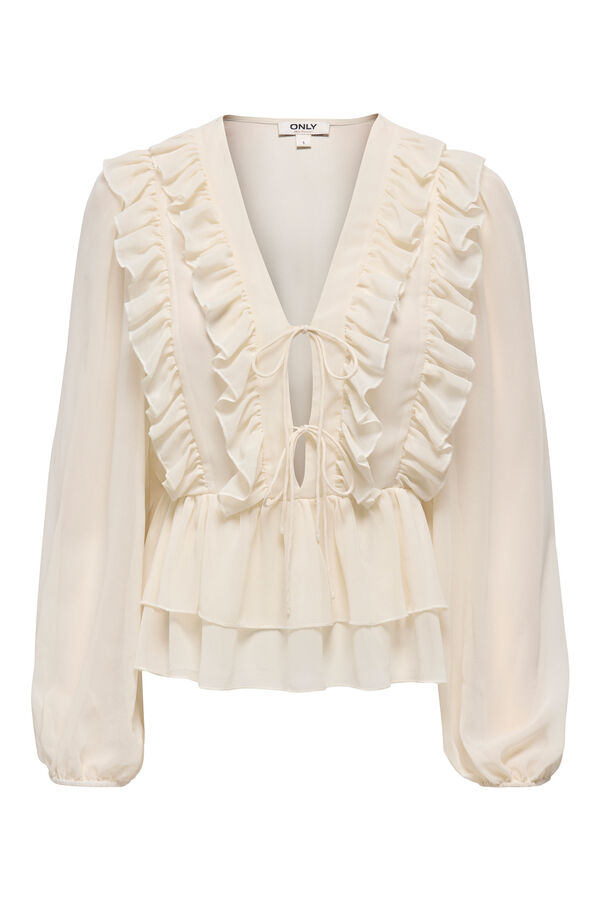 Only Ruffle blouse white
