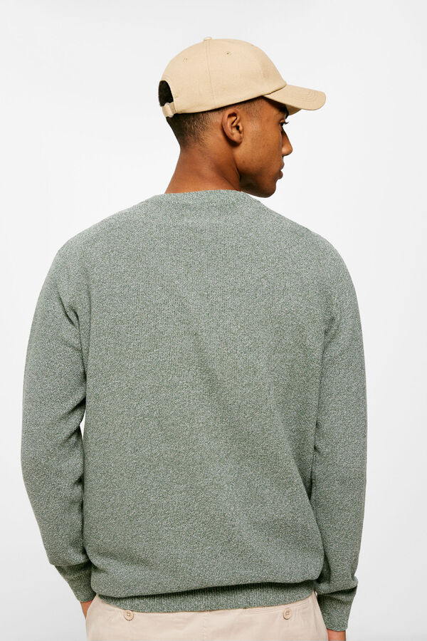 Springfield Two-tone textured jumper green