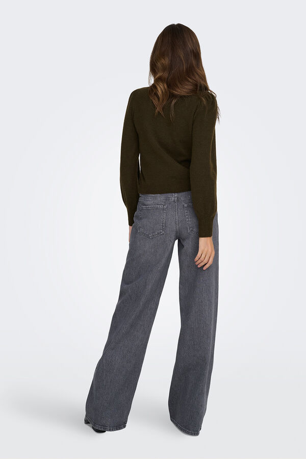 JDY Camisola de gola alta castanho