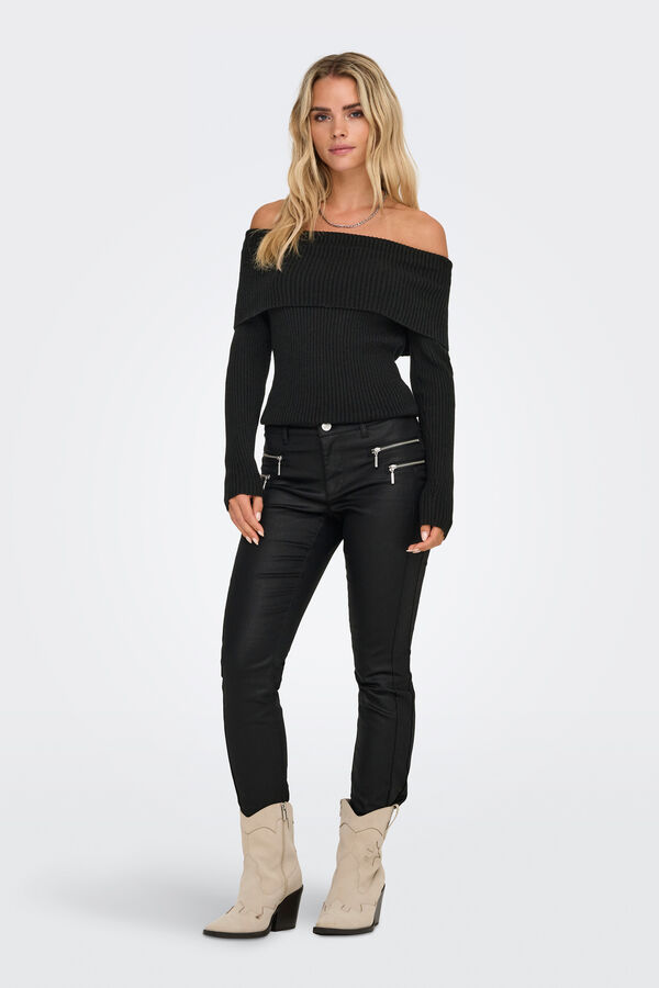 Only Camisola com gola gola preto