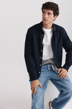 Springfield Quick dry and non-iron performance comfort shirt blue