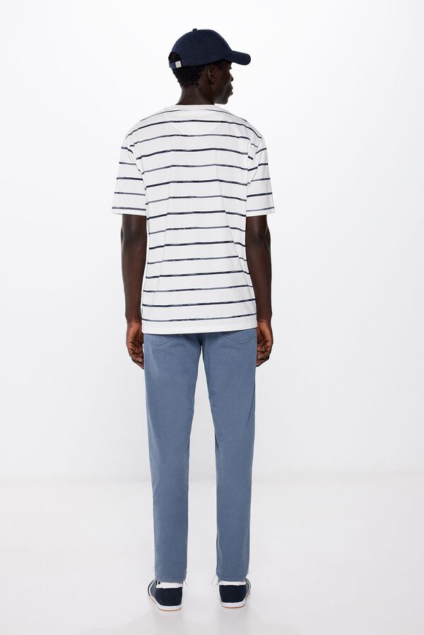 Springfield Slim fit coloured lightweight trousers bluish