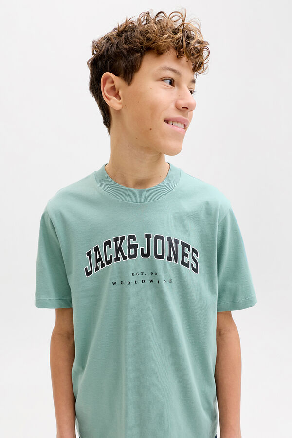 Jack & Jones Junior T-shirt relaxada logo azul