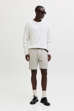 Jack & Jones Linen regular fit chino Bermuda shorts