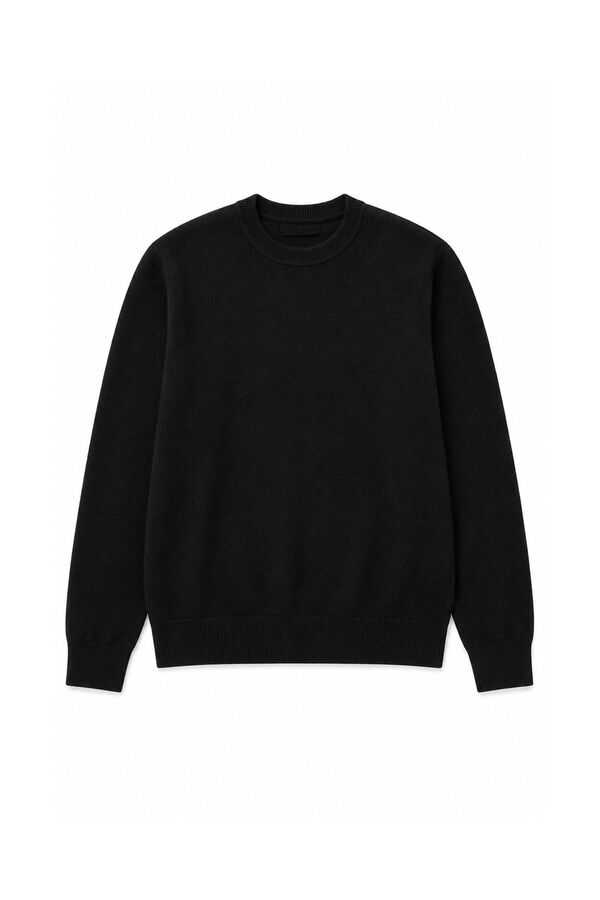 Springfield Basic round neck jumper blue