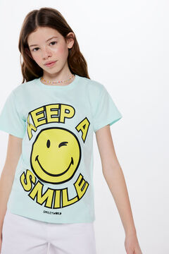 Springfield Majica Smiley za devojčice zelena