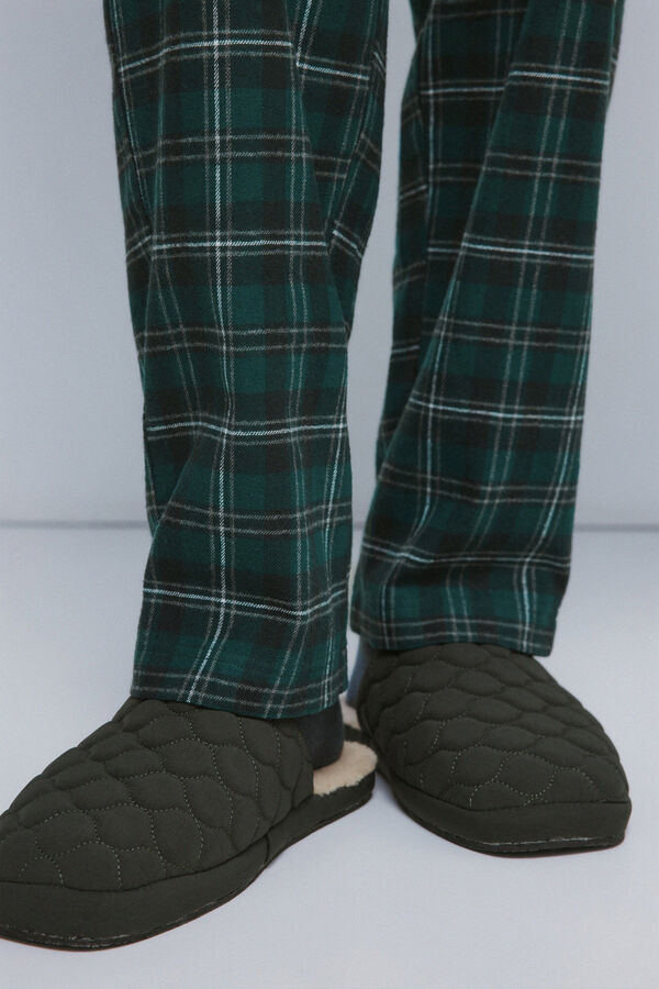 Springfield Puffer mule slipper blue