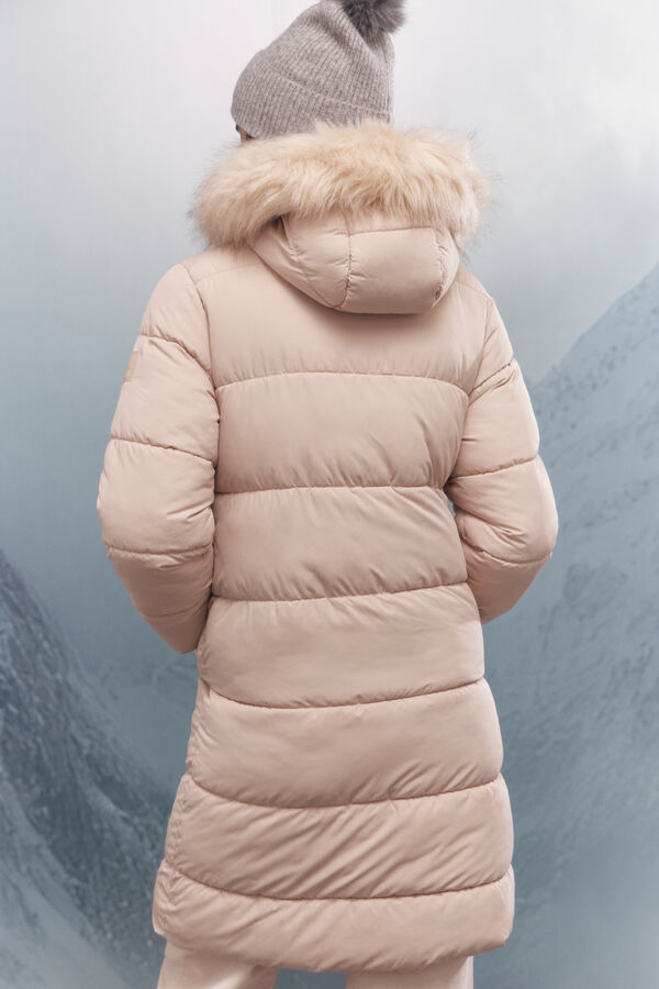 Springfield Thermolite puffer long coat nude