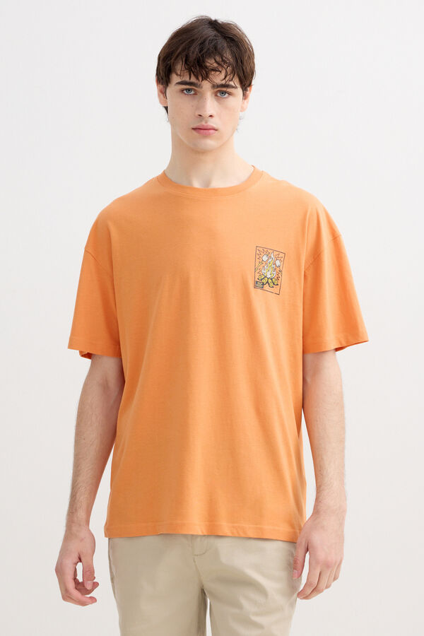 Inside Camiseta oversize de manga corta coral