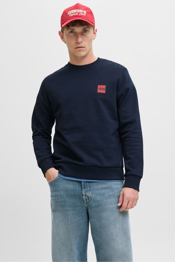 Jack & Jones Sweatshirt com logo contrastante azul