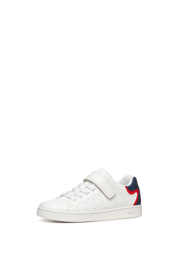 Geox Faux leather trainers white
