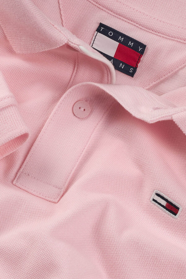 Tommy Jeans Men's short sleeve polo shirt pink