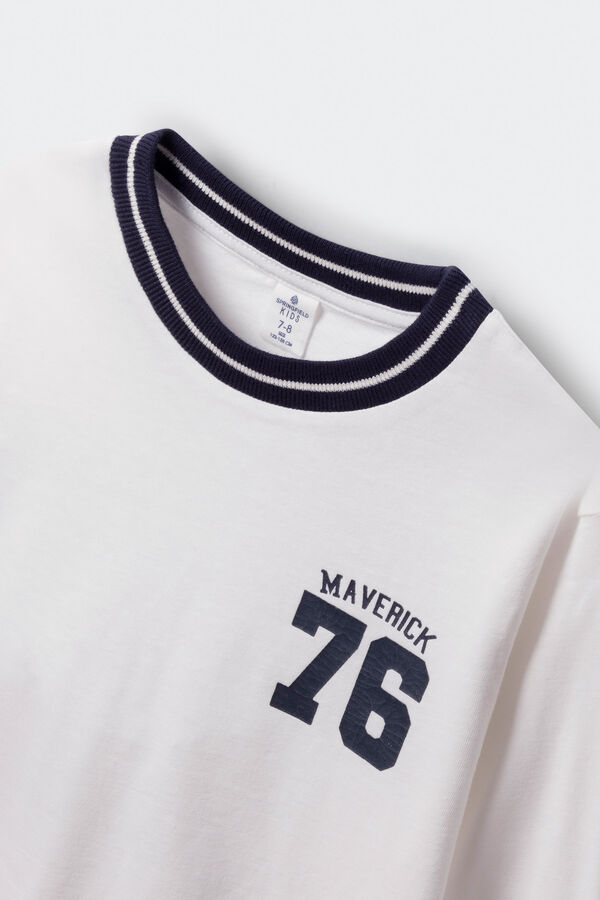 Springfield Kids Camiseta manga comprida Maverick para menino bege