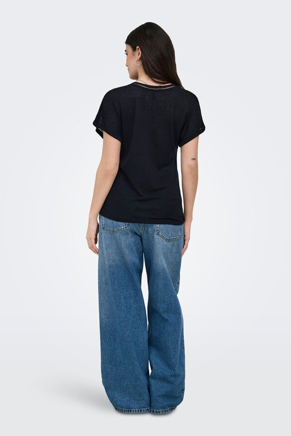 Only Kurzarm-T-Shirt Blau