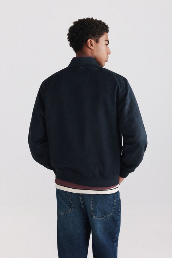 Springfield Faux suede jacket blue