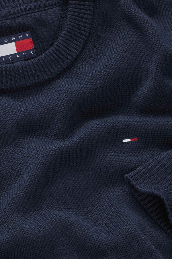 Tommy Jeans Jersey slim de cuello caja azul