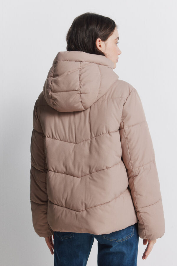 Springfield Puffer jacket with hood grey