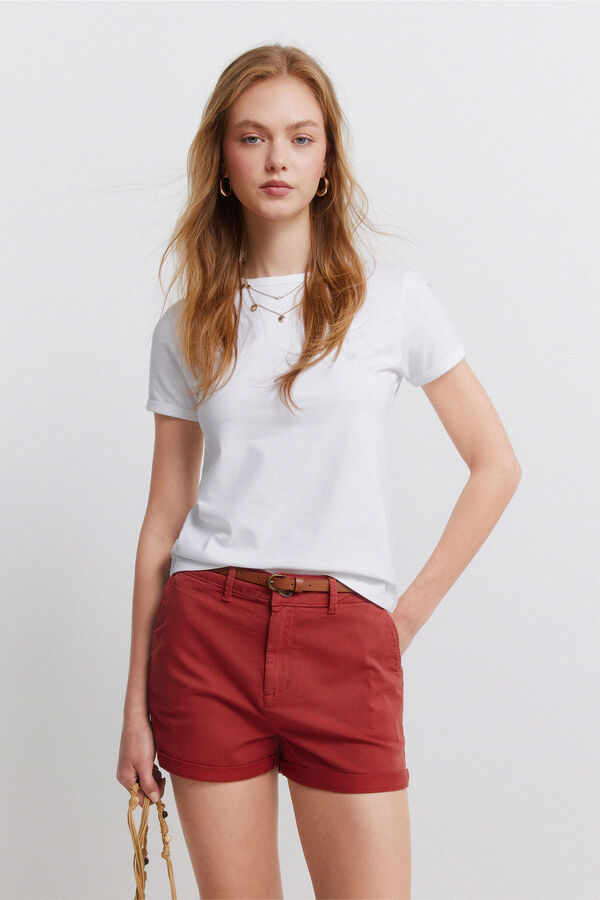 Springfield Cal&ccedil;&otilde;es chino em algod&atilde;o borgonha