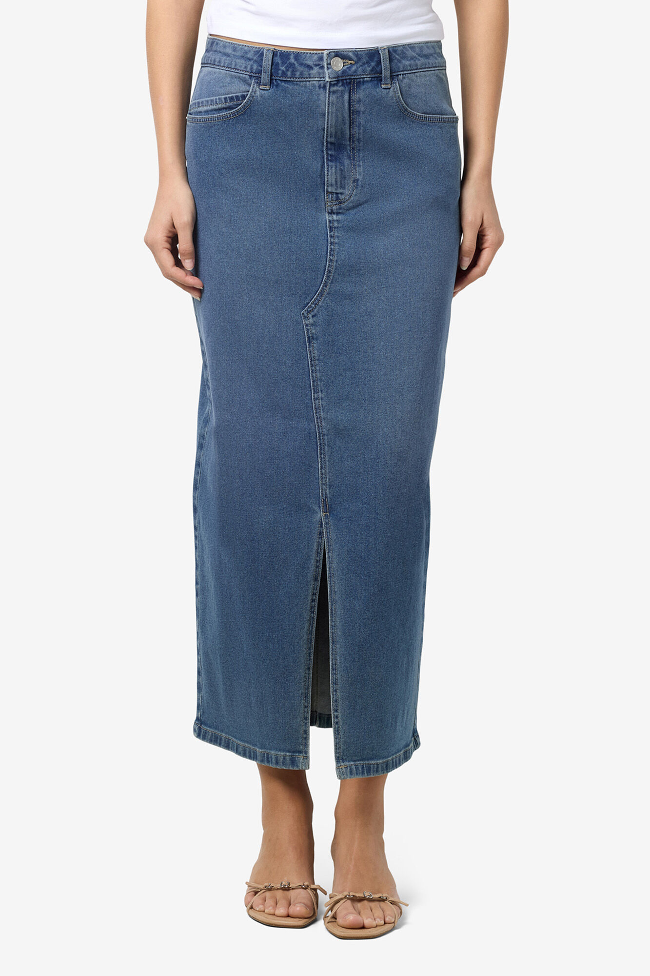 Noisy May Falda midi denim
