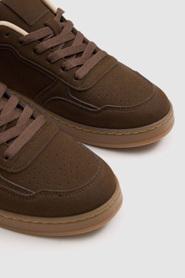 Inside Low rubber trainers brown