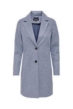 Springfield Women's coat with lapel collar and buttons bleuté