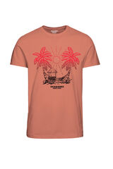Springfield Surf print T-shirt pink