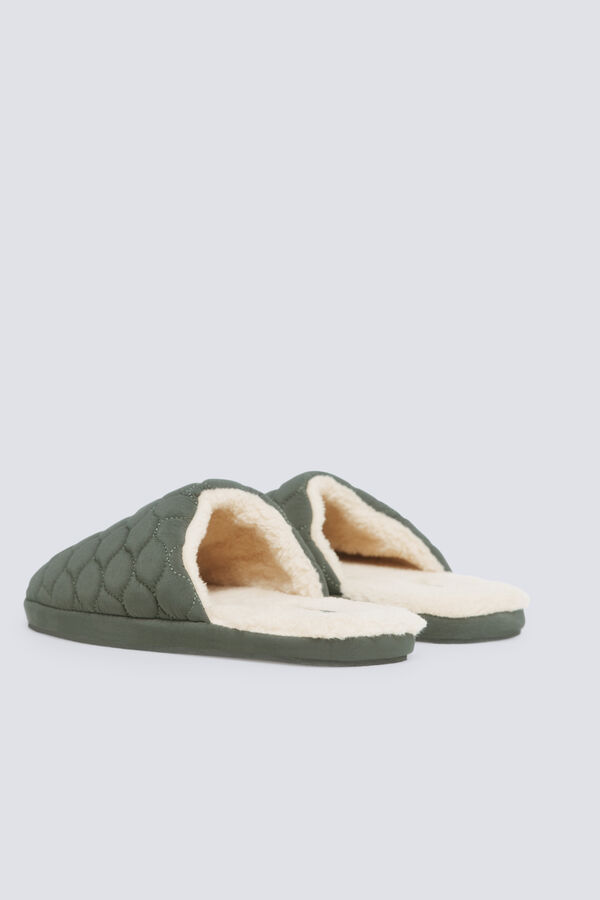 Springfield Puffer mule slipper blue
