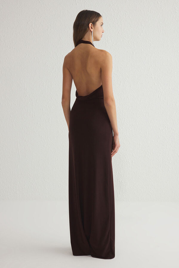 Trendyol Halterneck dress nude