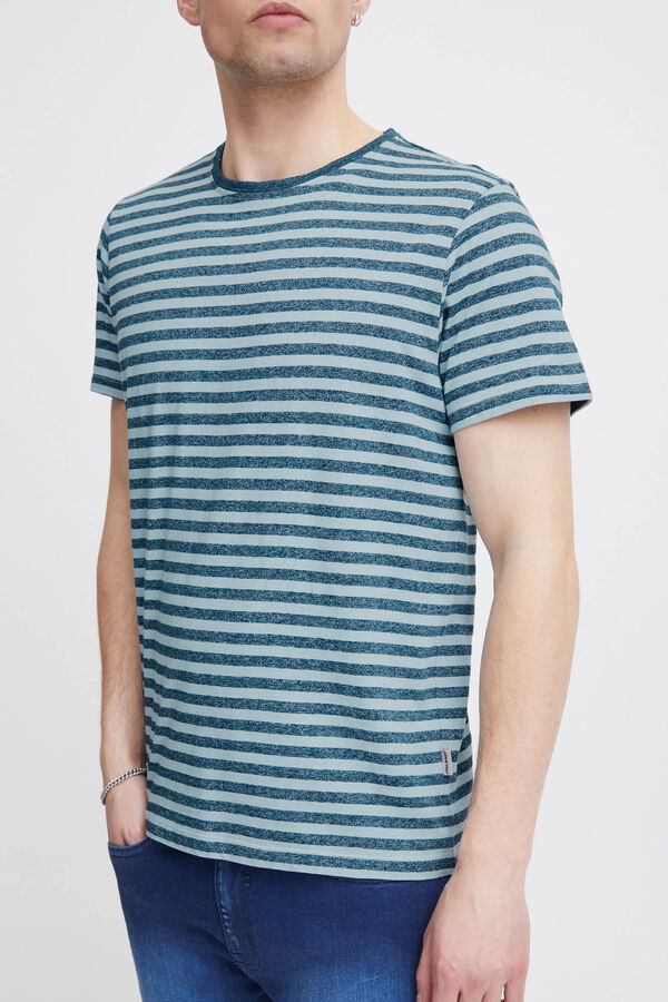 Springfield Striped short-sleeved T-shirt svetloplava