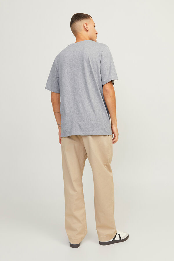 Jack & Jones Camiseta manga corta logo gris