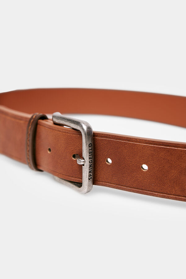 Springfield Essential faux leather belt tan