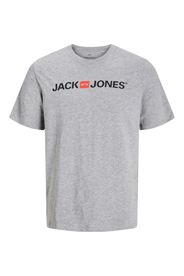 Jack & Jones Camiseta manga corta logo gris
