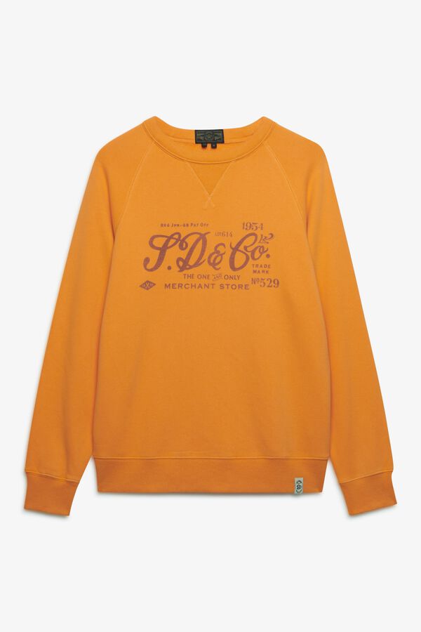 Superdry Round neck logo sweatshirt red