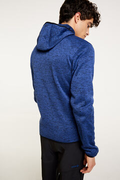 Springfield  Fleece jersey-knit jacket with hood bluish