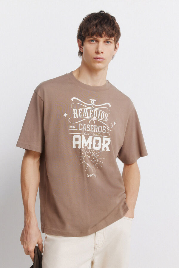 Springfield Home remedies print T-shirt nude