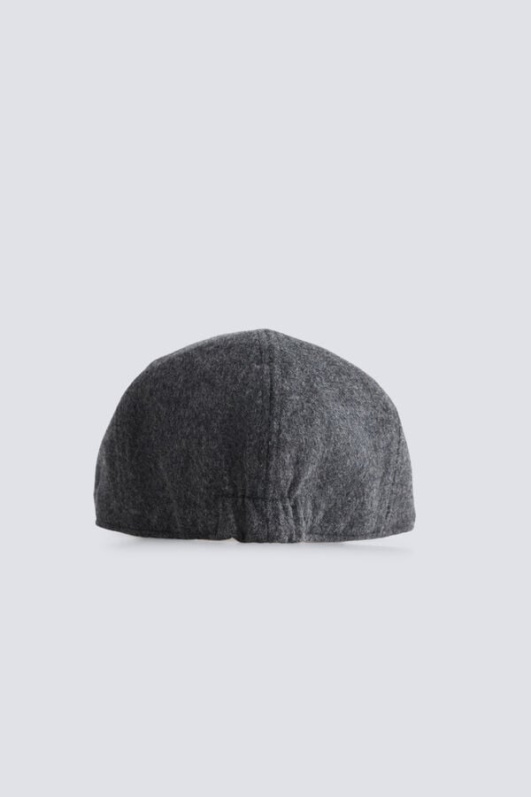 Springfield Textured flat cap grey
