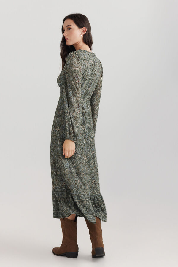 Springfield Midi haljina sa paisley dezenom Zelena