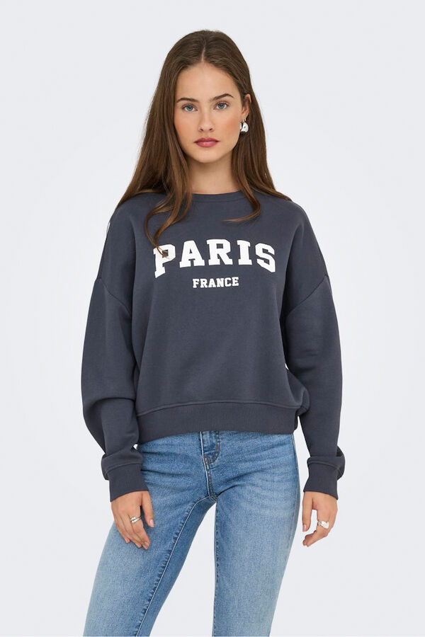 Only Rundhals-Sweatshirt Blau