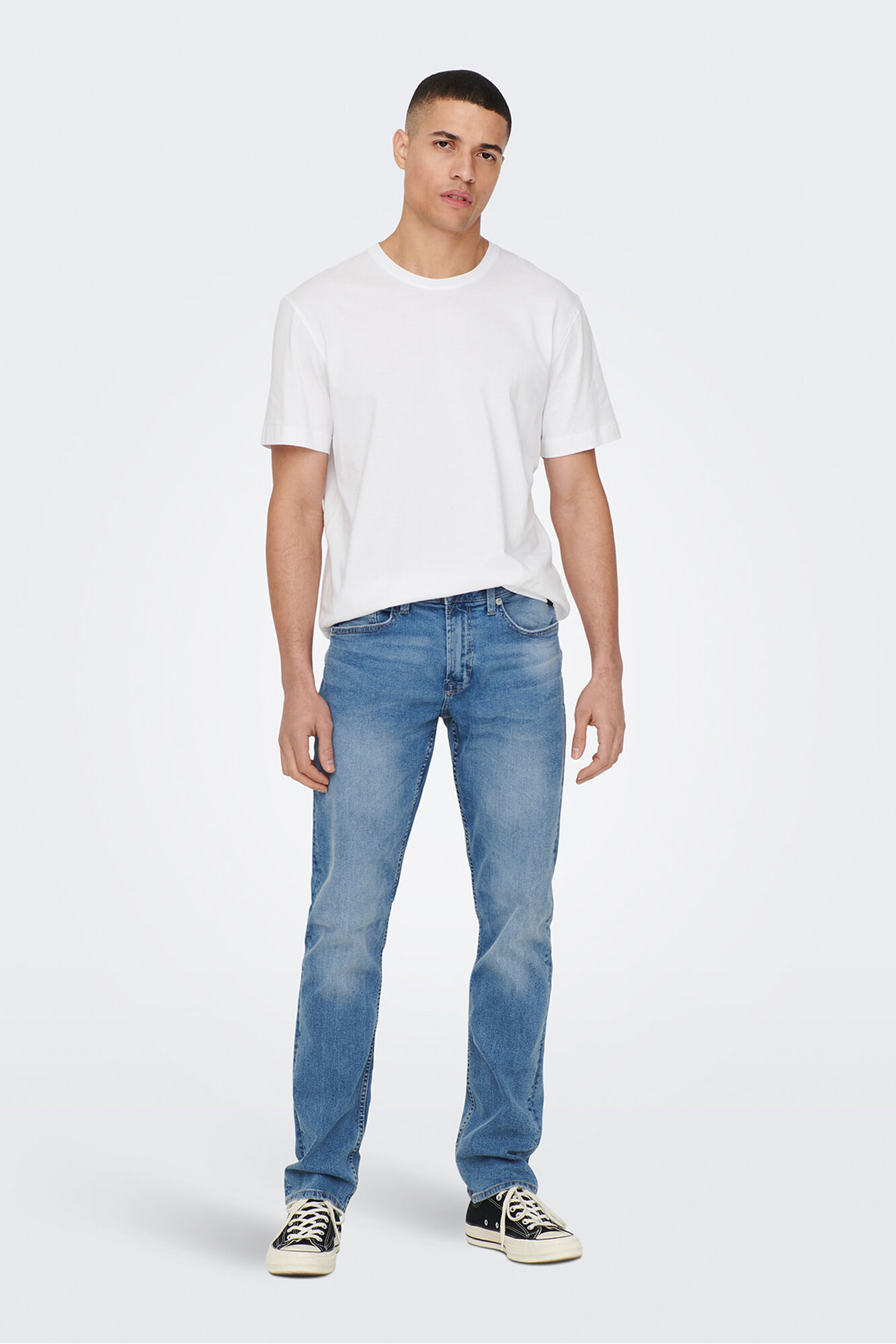 Only & Sons Basic-T-Shirt kurze &Auml;rmel