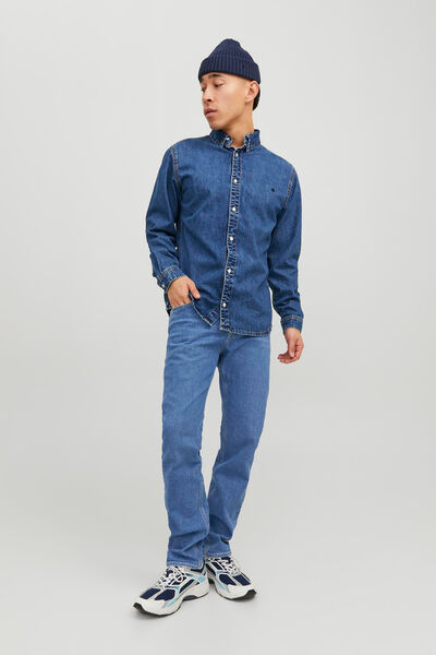 Springfield Tapered-Fit-Jeans Blau