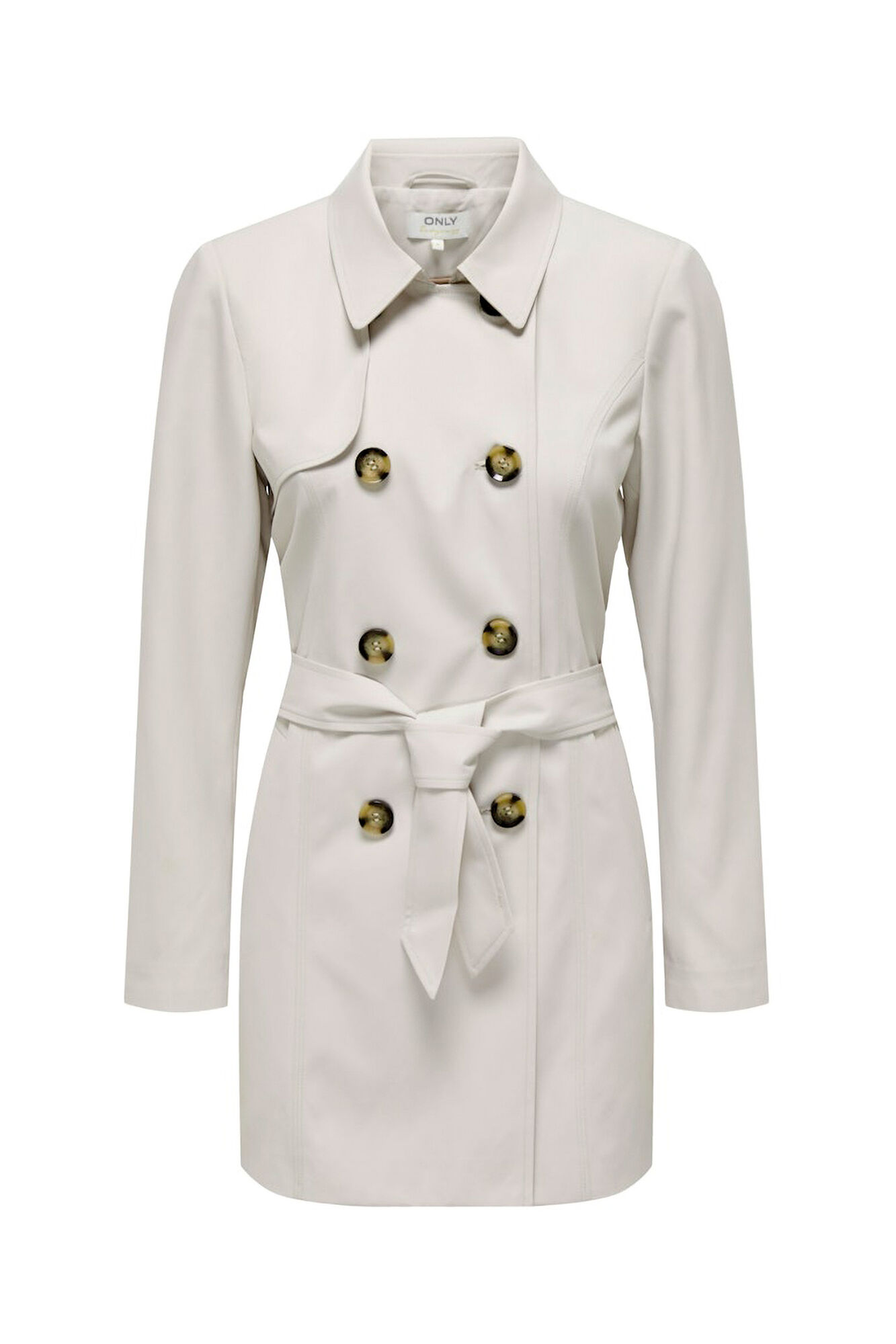 Only Gabardina midi con cintur&oacute;n