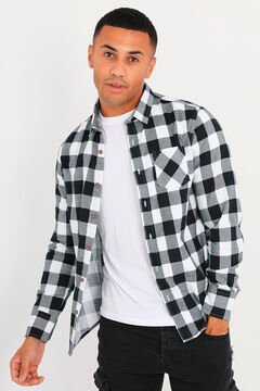 Springfield Checked flannel shirt natural